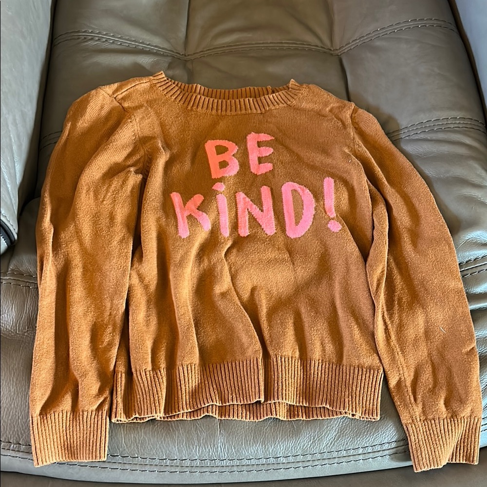 Amazon Essentials Orange and Pink Sweater with Crew Neck